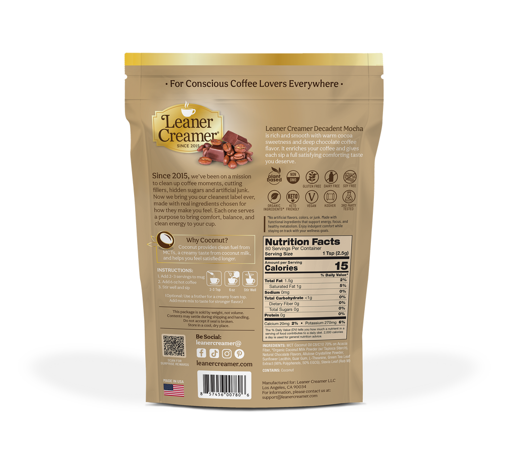NEW Decadent Mocha Coffee Creamer - New Clean Label Formula