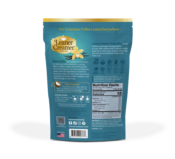 Sweetened on Purpose: Vanilla Bliss, Plant Based Coffee Creamer ...