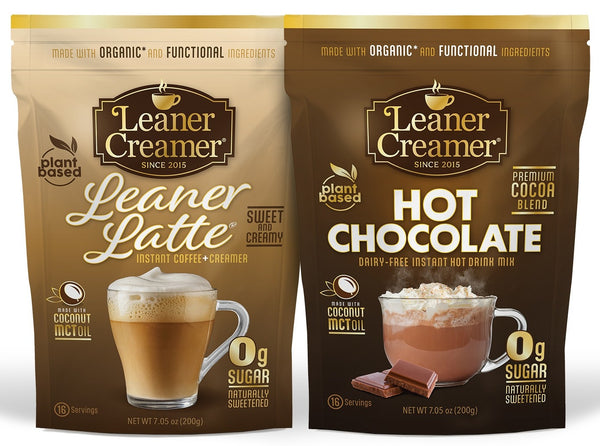 Leaner Latte and Leaner Hot Chocolate Bundle New Instant Drink Collection