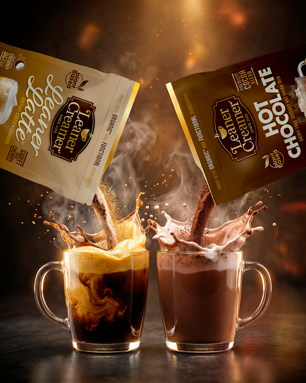 Leaner Latte and Leaner Hot Chocolate Bundle New Instant Drink Collection