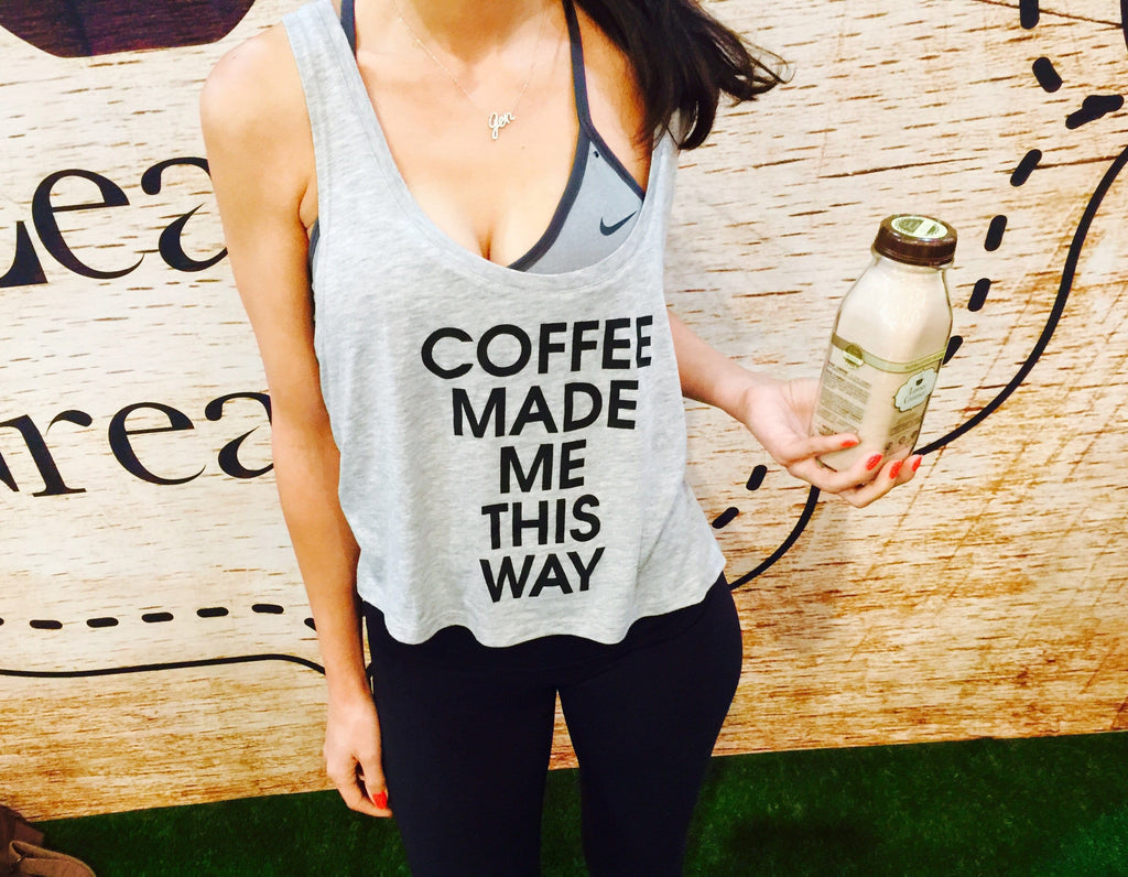 "Coffee Made Me This Way" Flowy Tank